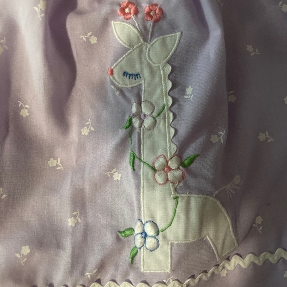 COPY - VINTAGE Purple White Llama Print Dress - Picture 5 of 5